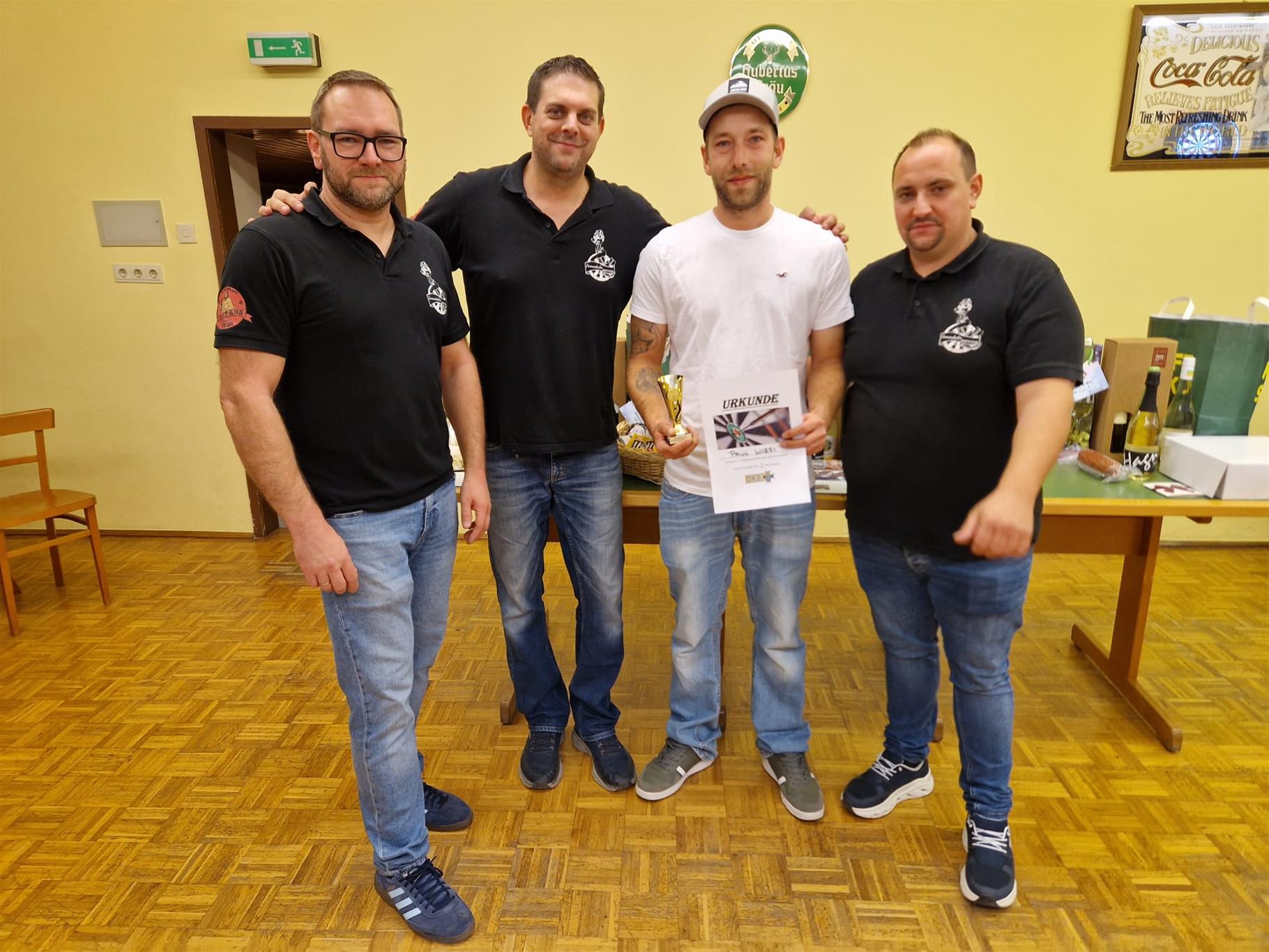 Am Bild sind Reinhard Krimmel, Thomas Bauer, Paul Wiesi und Erwin Winkler zu sehen