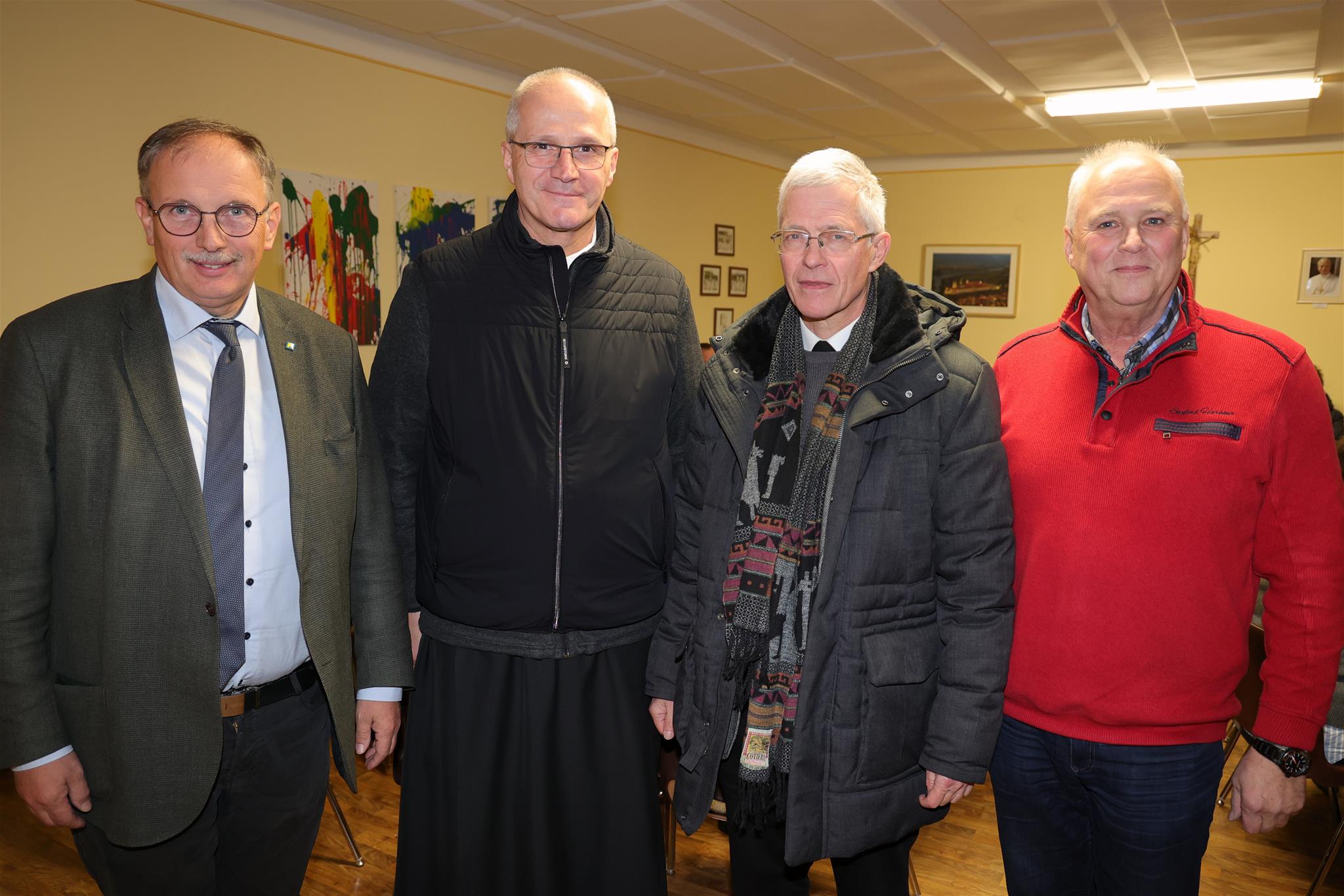 von links nach rechts Richard Hogl, P. Michael Fritz, Dr. Michael Wagner, Christian Andre