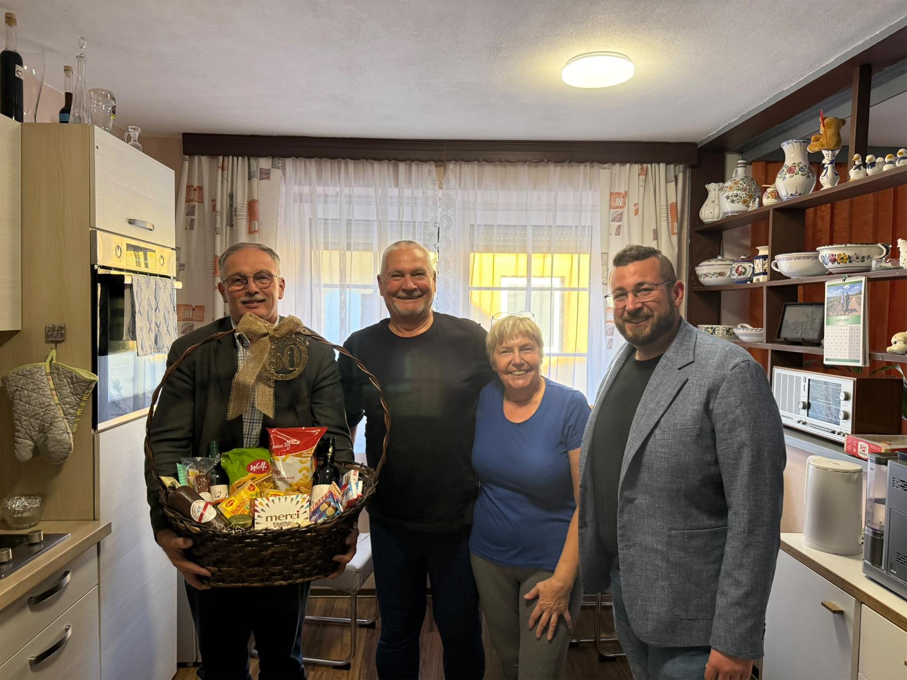 Im Bild von links nach rechts Richard Hogl, Josef Ofner, Eva Ofner, Benjamin Piglmaier